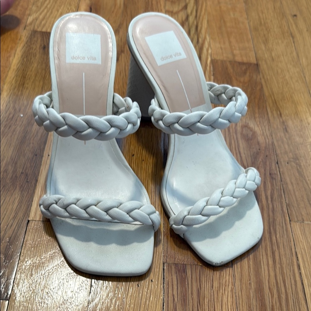 Dolce Vita Women's Cream Braided Heels